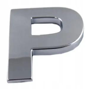 Oryginalny EMBLEMAT DBautomotive LITERA LITERKA CYFRA CYFRY CHROM NAKLEJKA 3D - P p