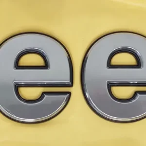 Oferta limitowana JEEP emblemat napis srebrny z czarną obwódką