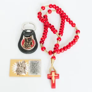 ZESTAW RELIGIJNY DLA KIEROWCY ŚW KRZYSZTOF KOLORU CZERWONY LUX Oferta