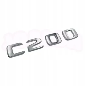 EMBLEMAT C200 tył znaczek MERCEDES naklejka PREMIUM CHROM srebrny Kup teraz