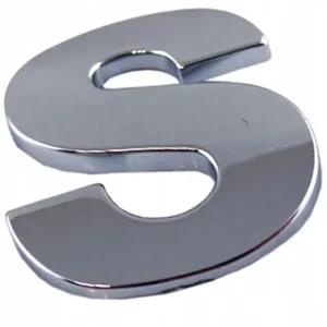 Darmowa dostawa EMBLEMAT LITERA LITERKA CHROM S S DUŻA 5,6CM K0W22