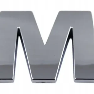 EMBLEMAT LITERA LITERKA CYFRA CYFRY CHROM NAKLEJKA NALEPKA 3D " M Darmowa dostawa