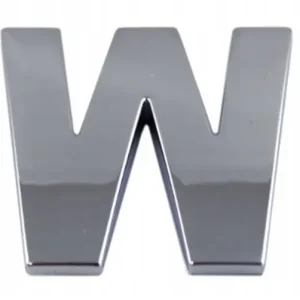 Zwrot pieniędzy EMBLEMAT DBautomotive LITERA LITERKA CYFRA CYFRY CHROM NAKLEJKA 3D - W w