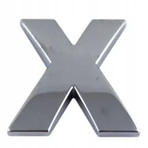 Ekspresowa dostawa EMBLEMAT LITERA LITERKA CHROM x X DUŻA 5,6cm
