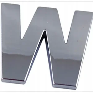 Bezpieczna płatność S6A62 EMBLEMAT LITERA LITERKA CHROM W W DUŻA 5,6CM 49870