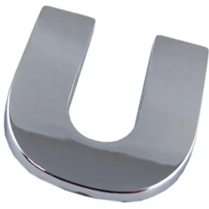 Wysoka jakość M0B89 EMBLEMAT LITERA LITERKA CHROM U u DUŻA 5,6cm