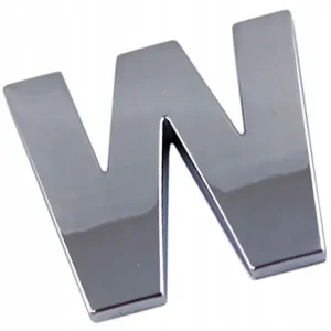 T5U36 EMBLEMAT LITERA LITERKA CYFRA CYFRY CHROM W Ekspresowa dostawa