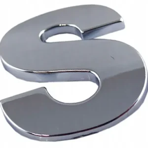 Zamów teraz T5E53 EMBLEMAT LITERA LITERKA CHROM S s DUŻA 5,6cm