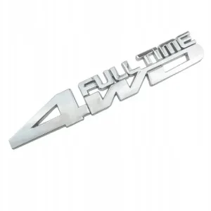 Niska cena 4WD FULL TIME EMBLEMAT ZNACZEK METALOWY CHROMOWANY