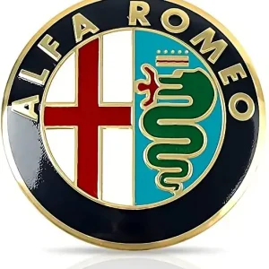 ZNACZEK EMBLEMAT TYLNY ALFA ROMEO 147 156 159 166 MITO Giulietta GT 74mm Wyprzedaż