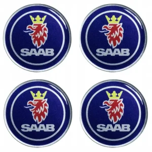 Naklejki znaczki emblematy na kołpaki alufelgi SAAB 6,5cm 65mm Premium