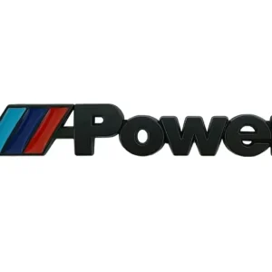 Ekspresowa dostawa Emblemat Znaczek Logo BMW MPower czarny napis Metalowy Matowy Samochodowy