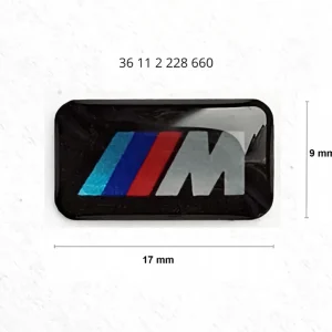 Oryginalny 1 szt. BMW M-Power naklejki chrom logo 3D na felgi kierownicę kokpit 18x10