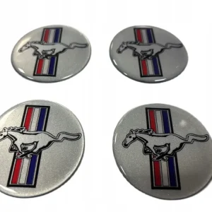 NAKLEJKI ZNACZKI EMBLEMATY NA KOŁA MUSTANG 60MM 6 CM Premium