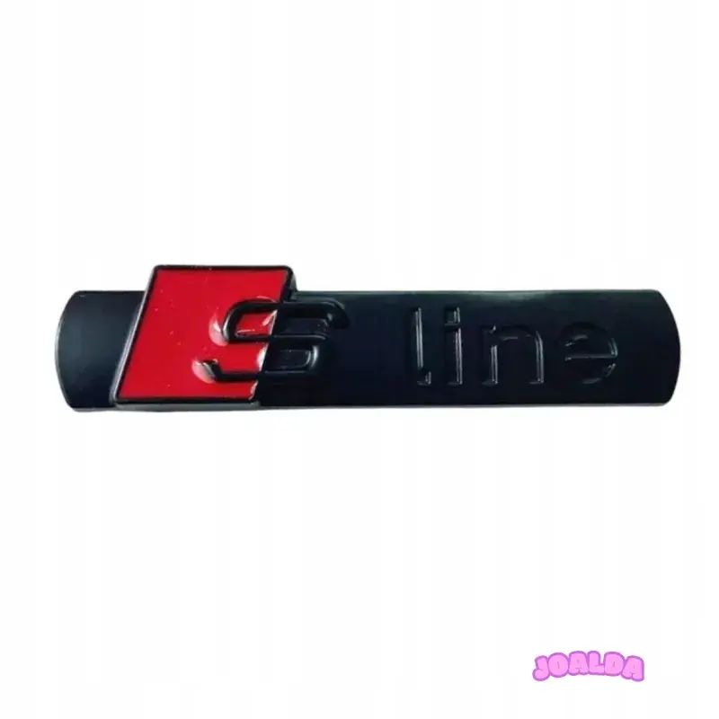 Wyprzedaż EMBLEMAT drzwi błotnik klapa S LINE znaczek CZARNY MAT AUDI 7,2x1,6cm