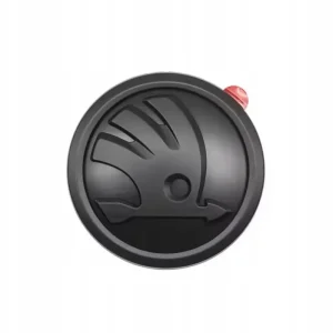 Popularny EMBLEMAT logo SKODA przód tył SUPERB OCTAVIA FABIA czarny matowy 90 mm