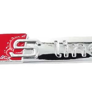 EMBLEMAT ZNACZEK AUDI S-LINE A1 A2 A3 A4 A5 A6 A7 Q2 Q3 Q5 Q7 Q8 TT 74x15mm Wyprzedaż