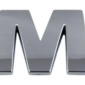 Wyprzedaż EMBLEMAT LITERA LITERKA CHROM M m DUŻA 5,6cm