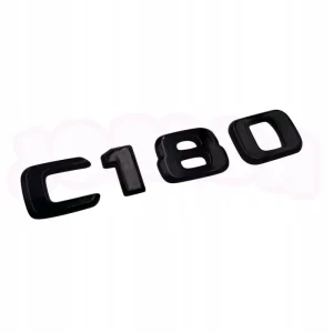 EMBLEMAT C180 tył znaczek MERCEDES naklejka PREMIUM czarny Szybka dostawa