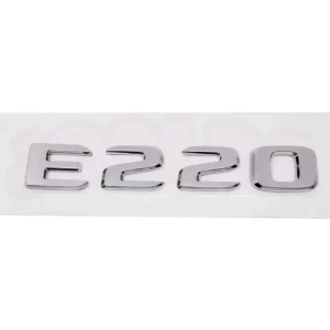 Niska cena EMBLEMAT E220 tył znaczek MERCEDES naklejka PREMIUM CHROM srebrny