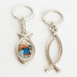 Kup teraz Brelok rybka chrześcijańska metalowa/zestaw 2 szt-2 rodzaje/