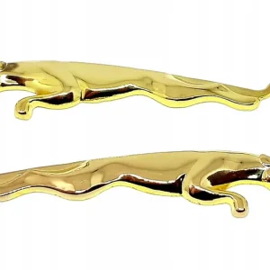 Ostatnia szansa JAGUAR emblemat metalowy 2 szt/komplet złoty
