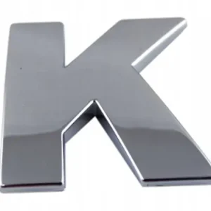 Zamów teraz EMBLEMAT LITERA LITERKA CHROM k K DUŻA 5,6cm
