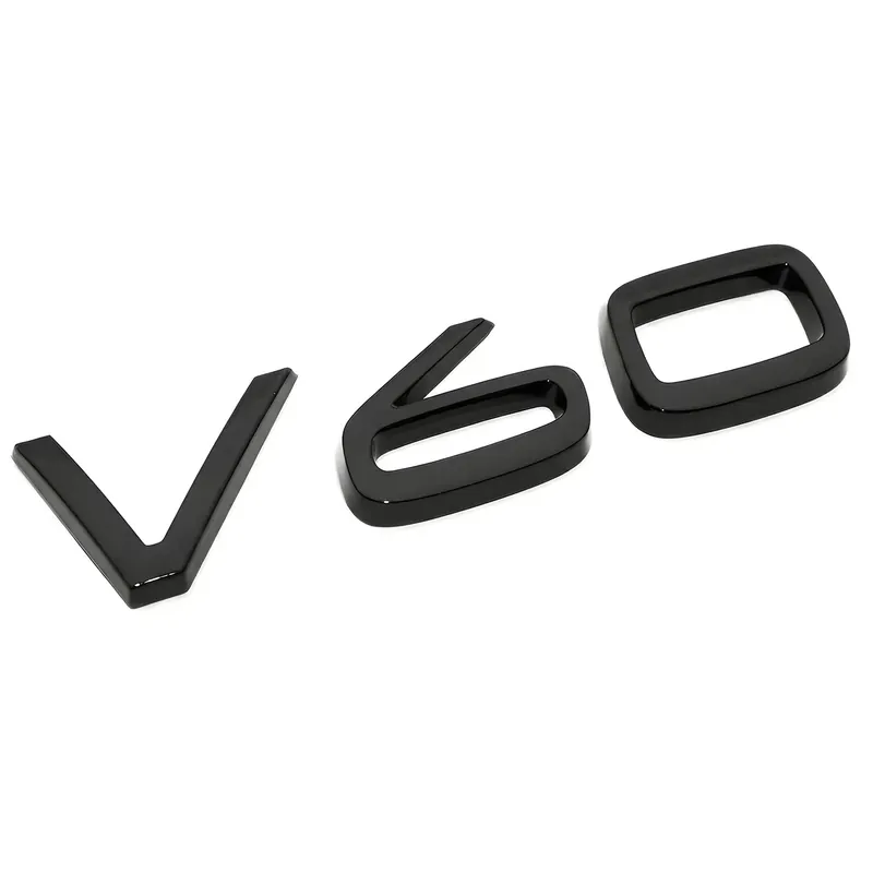Bezpieczna płatność EMBLEMAT LOGO ZNACZEK LITERKI 3D NAPIS VOLVO TYLNEJ KLAPY V60 czarny połysk