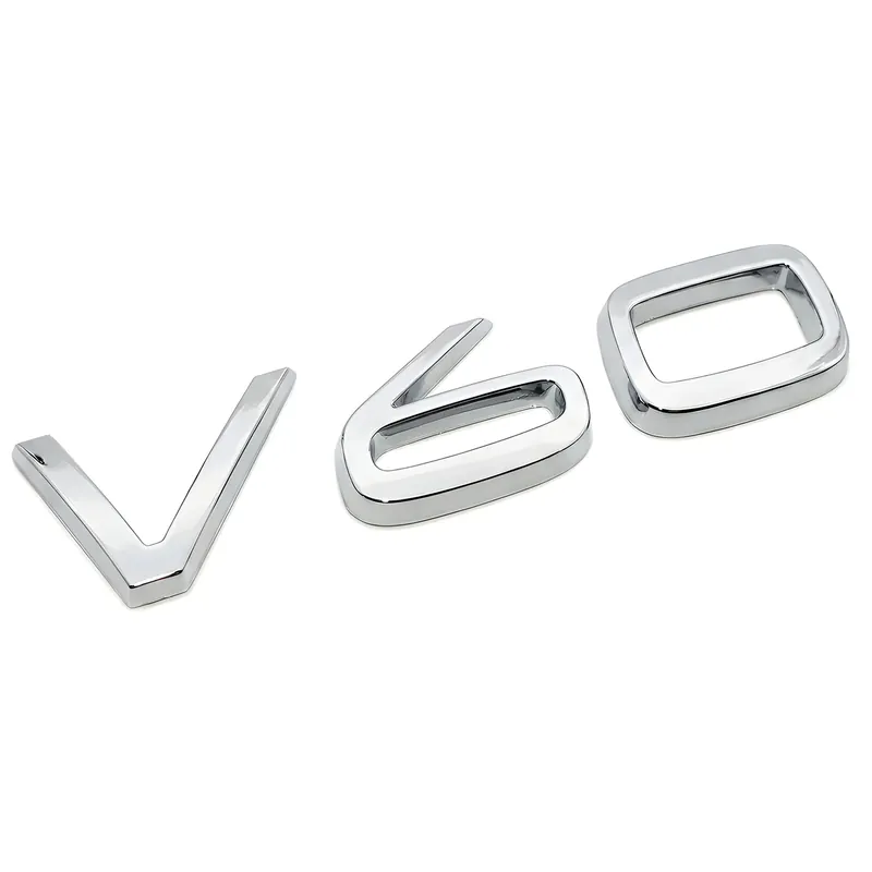 Darmowa dostawa EMBLEMAT LOGO ZNACZEK LITERKI 3D NAPIS VOLVO TYLNEJ KLAPY V60 srebrny chrom