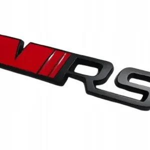 Popularny EMBLEMAT ZNACZEK LOGO NA TYŁ KLAPA SKODA VRS RS OCTAVIA CZERWONY