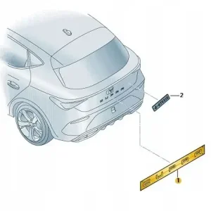 Premium EMBLEMAT NAPIS ZNACZEK NAKLEJKA SEAT CUPRA SREBRNY POŁYSK
