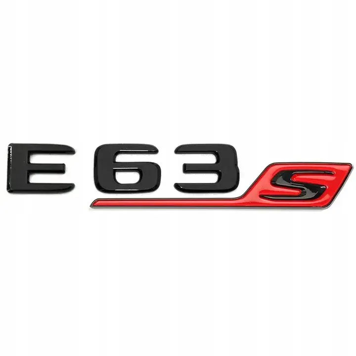EMBLEMAT Znaczek logo MERCEDES E63S CZARNY POŁYSK Tylko dziś