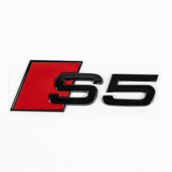Emblemat logo znaczek S5 czarny połysk do Audi na klapę tył TAŚMA 3M ABS Kup teraz