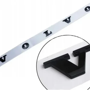 EMBLEMAT LOGO ZNACZEK NAPIS VOLVO - CZARNY POŁYSK GLOSSY BLACK NOWY Popularny