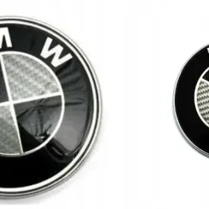 BMW E46 E90 Znaczek przód tył Carbon 82mm E46 E60 F10 X3 X5 Nowość