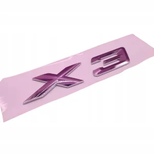 Popularny Emblemat Znaczek Napis do BMW X3 Srebrny połysk Chrom