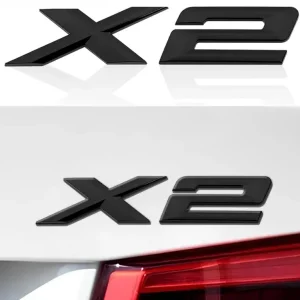 Oferta limitowana Emblemat Znaczek Napis do BMW X2 czarny połysk