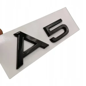 Bezpieczna płatność Emblemat Znaczek Napis do Audi A5 czarny połysk