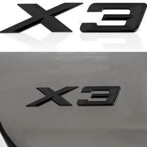 Wysoka jakość Emblemat Znaczek Napis do BMW X3 czarny połysk