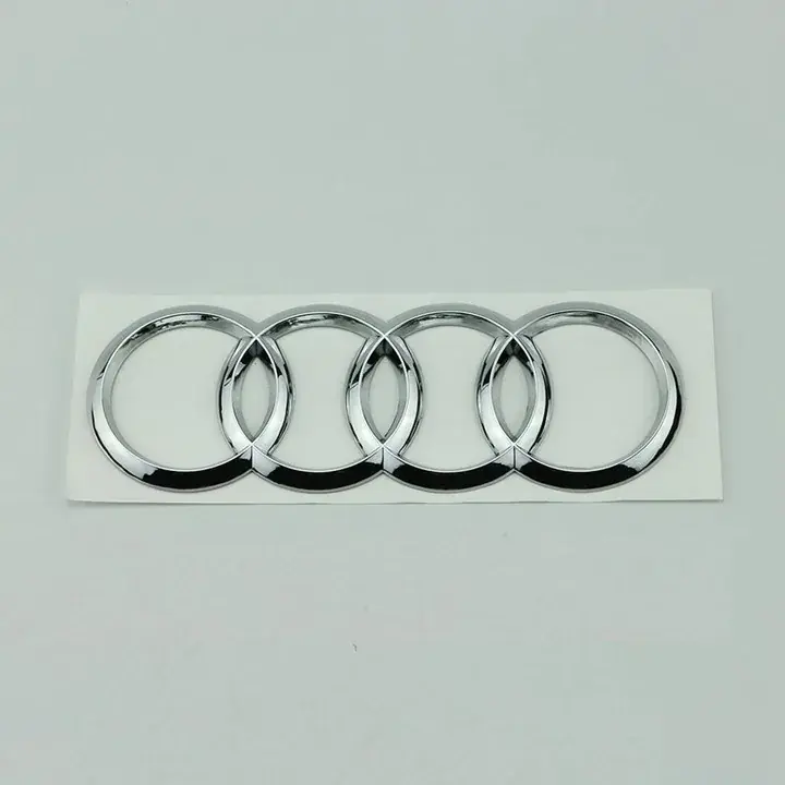Premium Emblematy do Audi Srebrny Połysk komplet A6 C7, Q3, Q5 285MM + 200MM NOWE