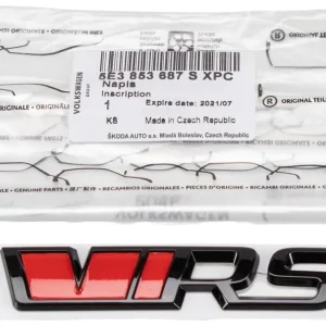 EMBLEMAT KLAPY BAGAŻNIKA VRS CZARNY SKODA OCTAVIA IV 5E3853687SXPC ORYGINAŁ Bezpieczna płatność