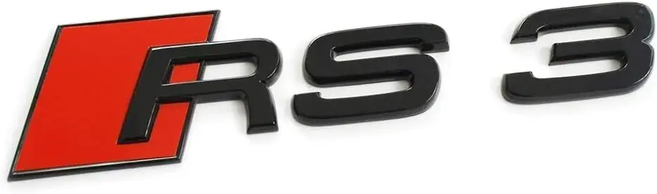 Ostatnia szansa NAPIS EMBLEMAT BAGAŻNIKA AUDI A3 8V RS3 2015-2018 CZARNY ORYGINAŁ