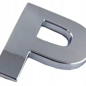Bezpieczna płatność LITERKA CYFRA CYFRY CHROM P P EMBLEMAT LITERA LITERKI NALEPKA CHROM 3D