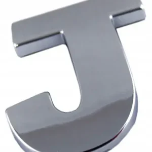 Zwrot pieniędzy EMBLEMAT T0C45 LITERA LITERKA CYFRA CYFRY CHROM J