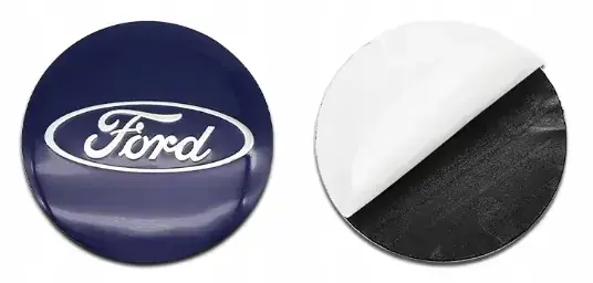 FORD NAKLEJKI EMBLEMATY LOGO ZNACZKI NAKLEJKA 56mm ALUMINIOWE Nowość
