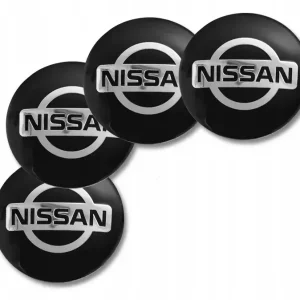 Wyprzedaż NISSAN NAKLEJKI EMBLEMATY ZNACZKI 56mm ALUMINIOWE