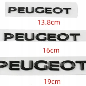 PEUGEOT EMBLEMAT ZNACZEK LITERKI NAKLEJKA NAPIS NA KLAPĘ TYŁ 190mmX20mm Szybka dostawa