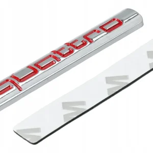 Darmowa dostawa Emblemat samoprzylepny znaczek AUDI QUATTRO 6,7 cm Czerwony
