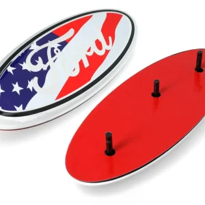 Wyprzedaż Emblemat samoprzylepny znaczek logo FORD 22,5x9 cm Flaga amerykańska