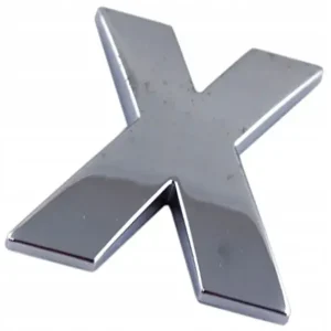 EMBLEMAT LITERA LITERKA CHROM X X DUŻA 5,6CM I4K28 Niska cena